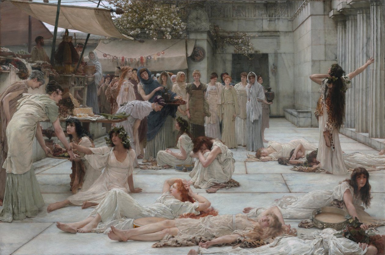 Amphissa asszonyai alkotó: Lawrence Alma-Tadema