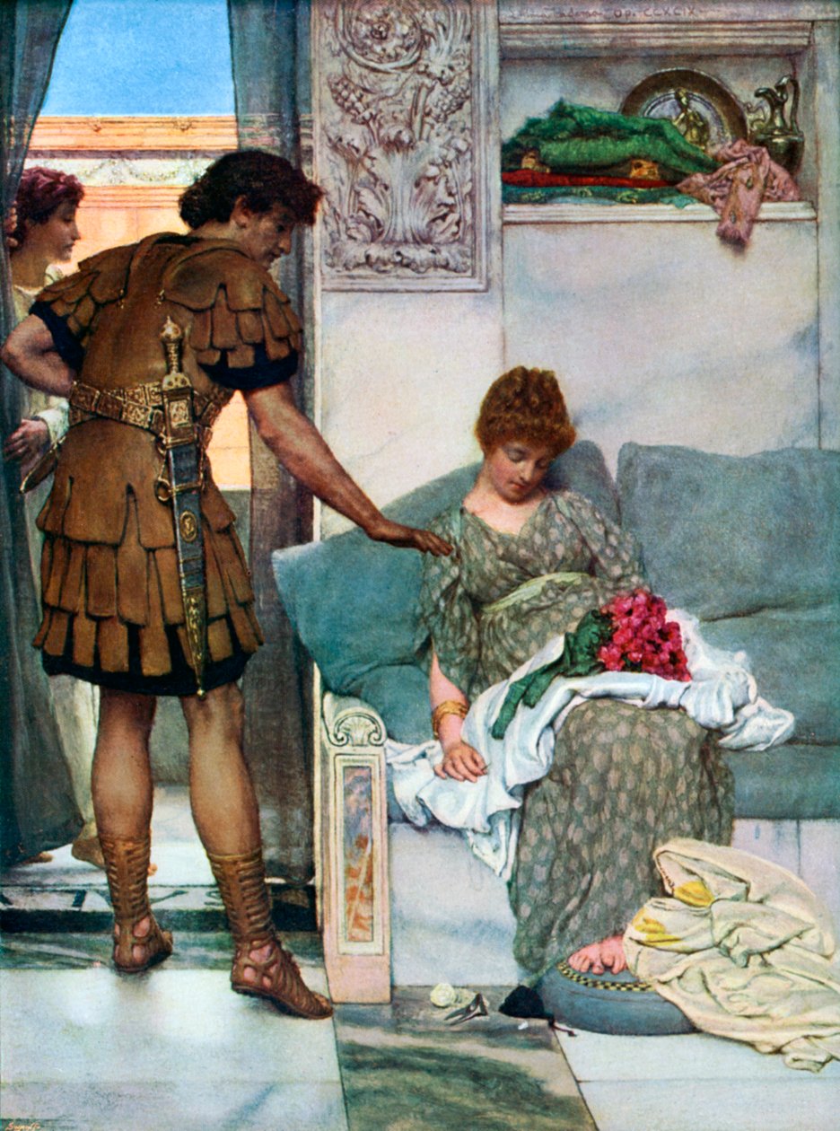 Csendes üdvözlet, 1908-1909. alkotó: Lawrence Alma Tadema