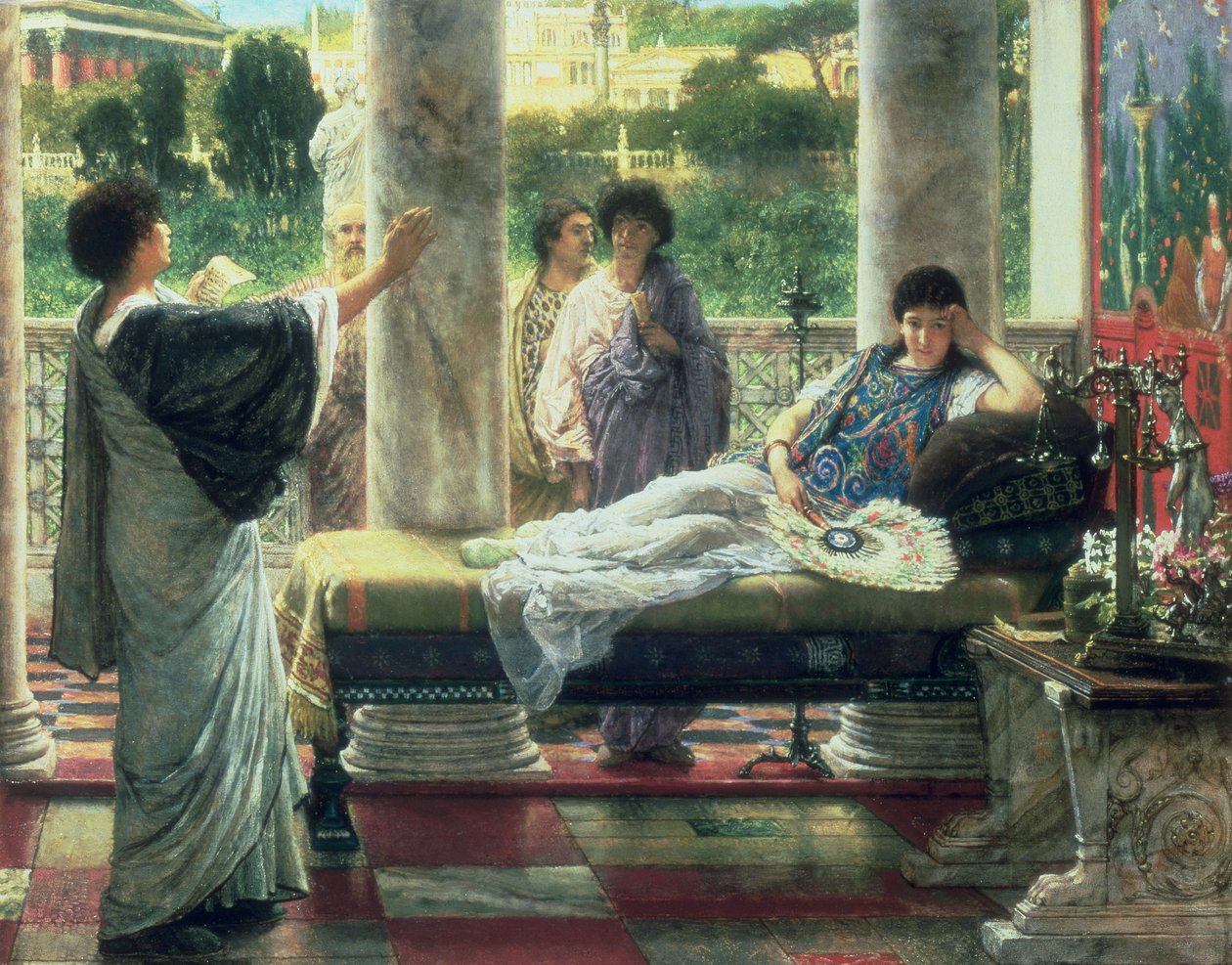 Catullus verseit olvassa Lesbia házában, 1870 alkotó: Lawrence Alma Tadema