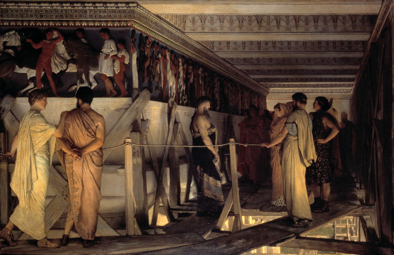 Pheidias és a Parthenon frízképe alkotó: Lawrence Alma Tadema