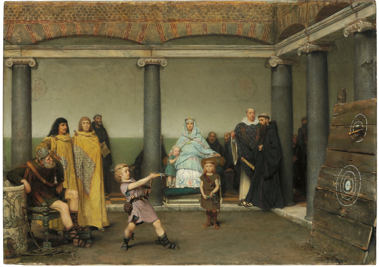 Clotilde és Clovis gyermekeinek nevelése, 1868 alkotó: Lawrence Alma Tadema