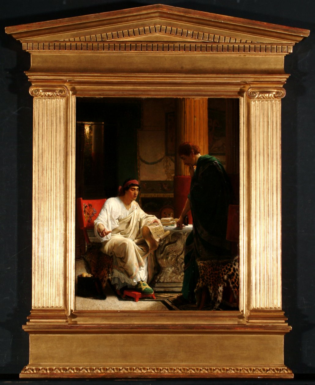 Vespasianus meghallgatja egyik tábornokától, hogy Titus elfoglalta Jeruzsálemet, 1866 alkotó: Lawrence Alma Tadema
