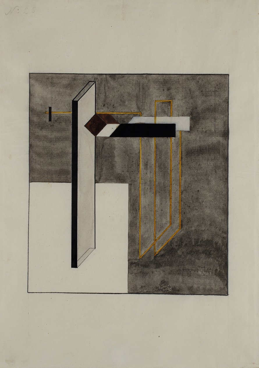 Tanulmány a Proun 4B számára alkotó: Eliezer Markowich Lissitzky