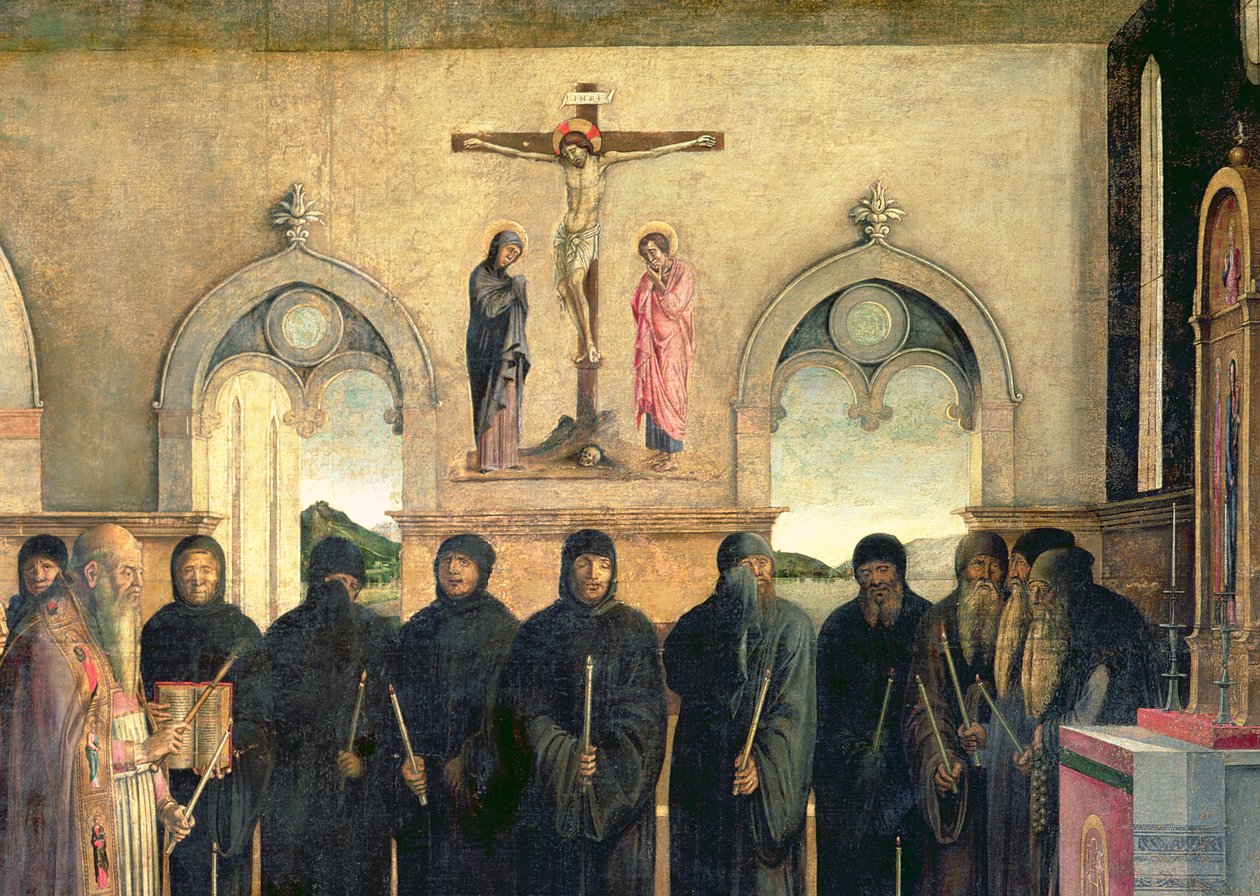 Szent Jeromos temetése, 1470-1472 körül olaj, vászon 61140 részlete alkotó: Lazzaro Bastiani