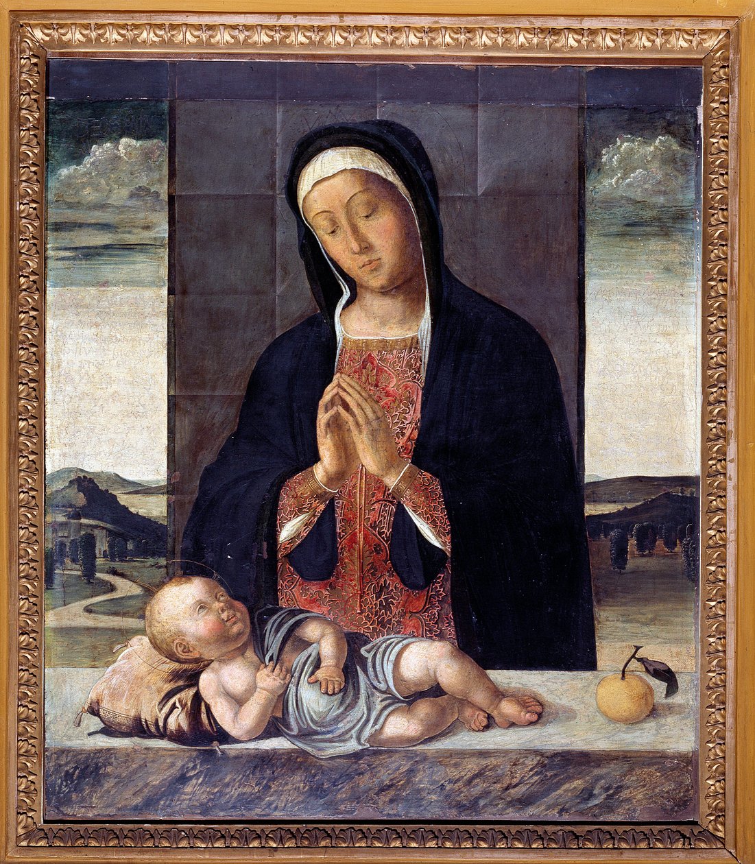 Jézust imádó szűz (Festmény, 1500 körül) alkotó: Lazzaro Bastiani