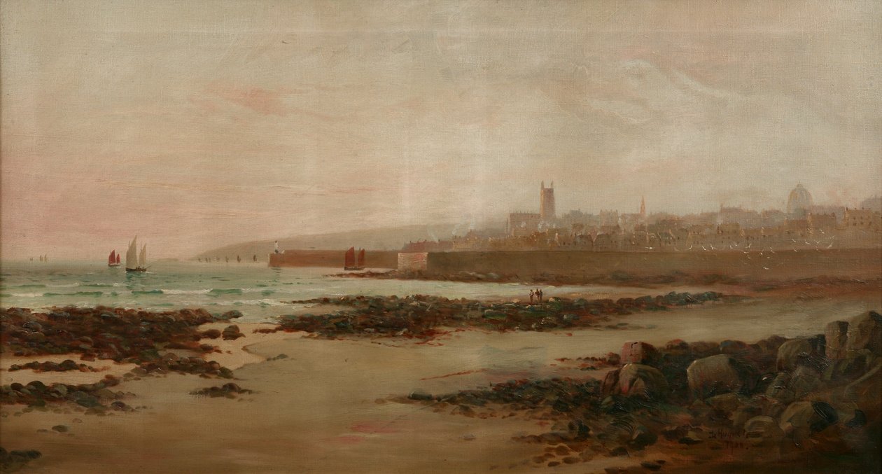 Penzance a Chyandour Beachről, 1900 alkotó: Le Huguet Le Huguet