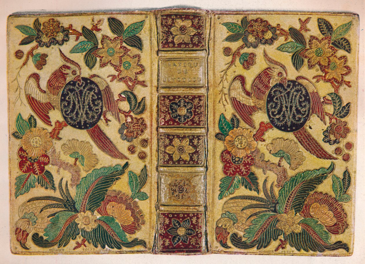 „Le Monnier által aláírt mozaikkötés, amely Maria Josepha of Saxony monogramját viseli”, 1750 19 alkotó: Le Monnier