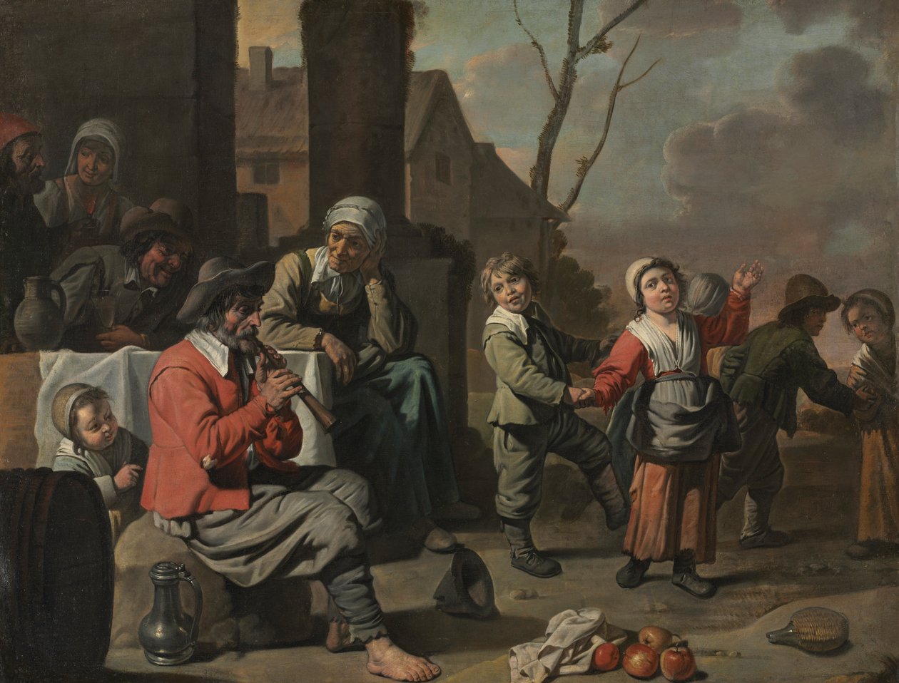 Parasztgyermekek táncolnak, 1650-es évek. alkotó: Le Nain
