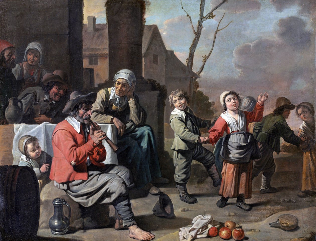 Le Nain-i kör - táncoló parasztgyerekek, 1650-es évekFXD alkotó: Le Nain Brothers