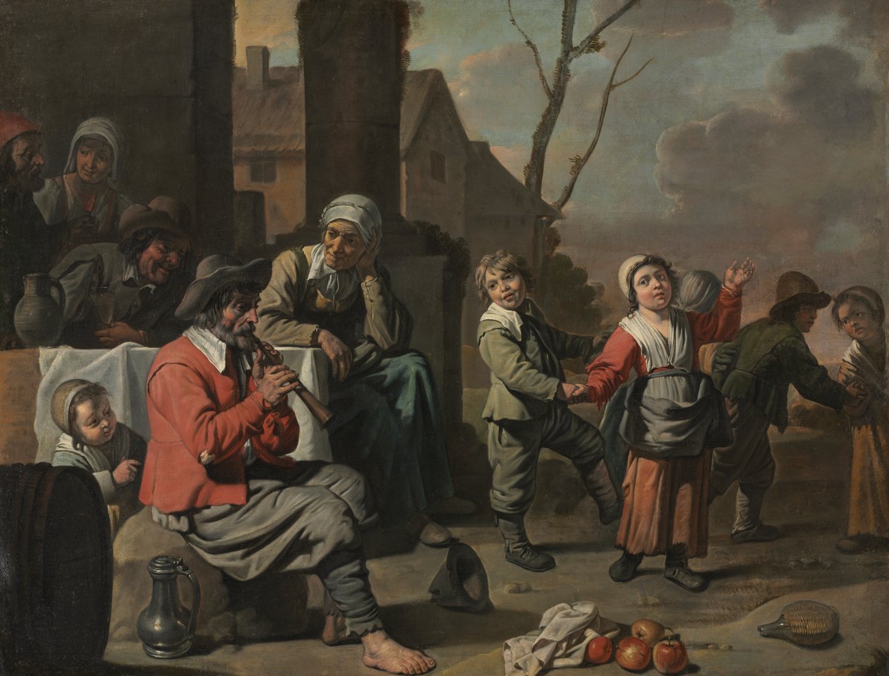 Le Nain-i kör - táncoló parasztgyerekek, 1650-es évek alkotó: Le Nain Brothers