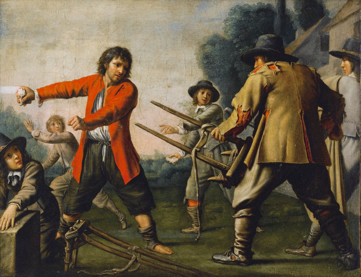 Le Maître des Cortèges - A Tájképben baktató csirkék alkotó: Le Nain Brothers