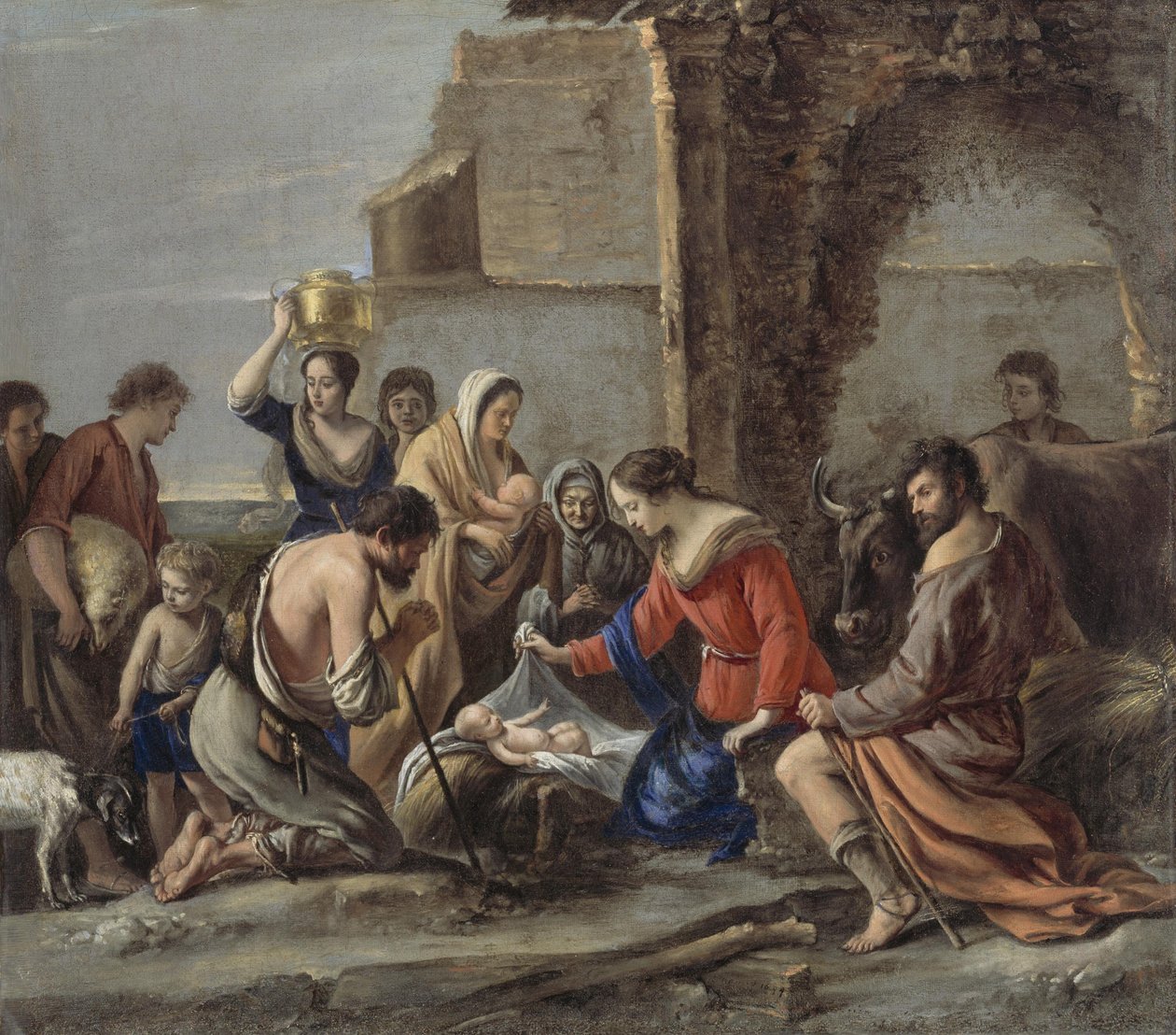 Le Nain - A pásztorok imádása, 1644 alkotó: Le Nain Brothers