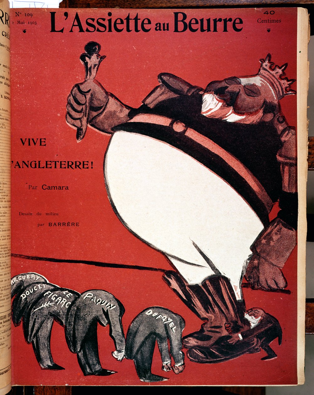 VII. Edward király (1841-1910) karikatúrája a Franciaország és Nagy-Britannia közötti Entente Cordiale idején, borító a „L