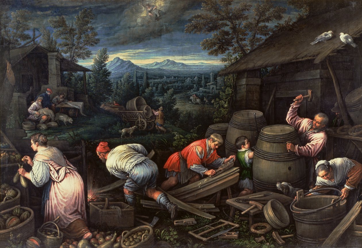 augusztus, 1595-1600 alkotó: Leandro da Ponte Bassano