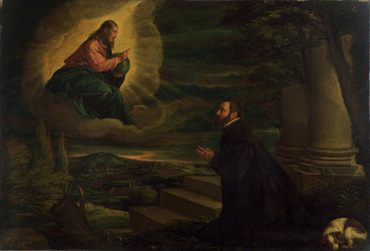 Krisztus megjelenése egy nemesnek, 1580 körül alkotó: Leandro da Ponte Bassano