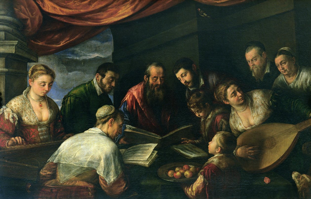 A koncert, 1590 körül alkotó: Leandro da Ponte Bassano