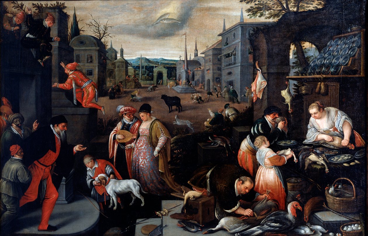 Február az Évszakok című sorozatból, 16. század vége vagy 17. század eleje alkotó: Leandro Bassano