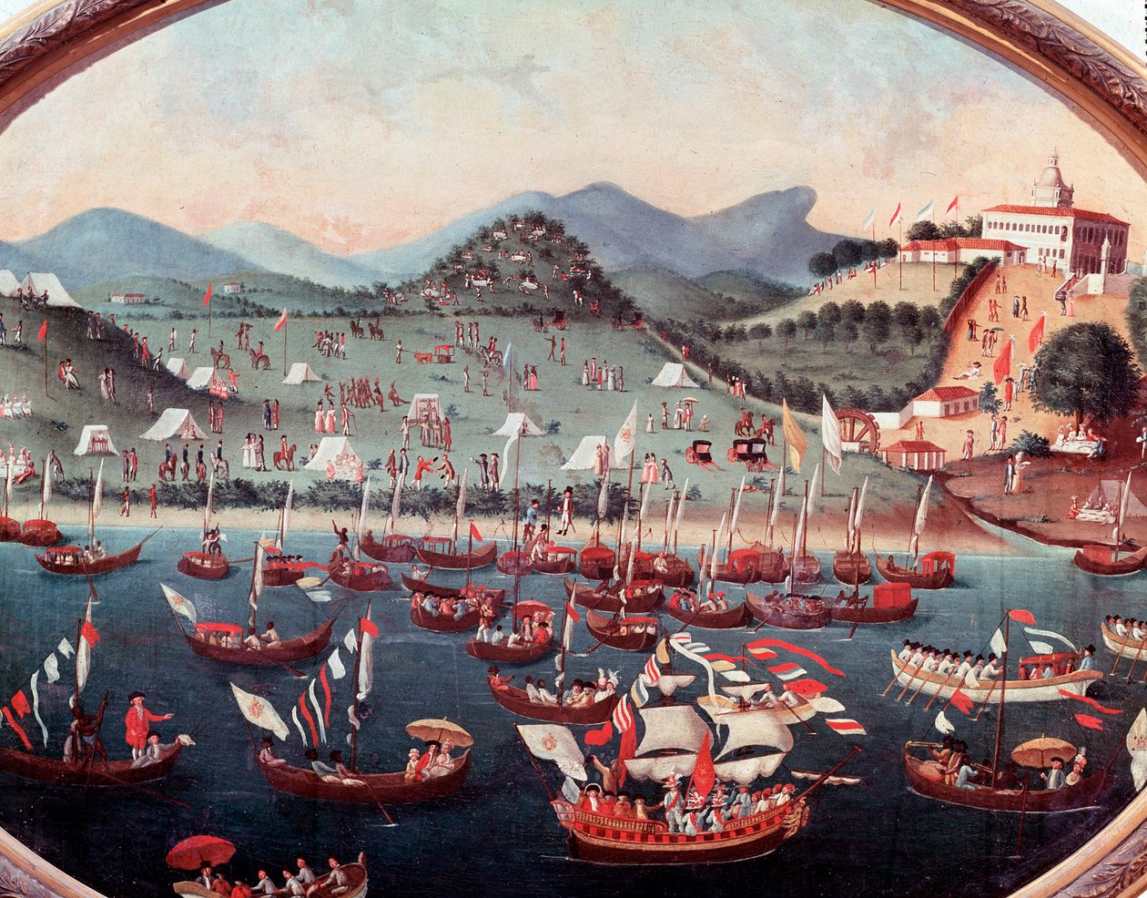 Tengeri körmenet a Lazarus Kórház (Lazarus) előtt Rio de Janeiróban, Brazíliában Akvarell: Leandro Joaquim (1738-1798) 18. század Rio de Janeiro, Nemzeti Történeti Múzeum alkotó: Leandro Joachim