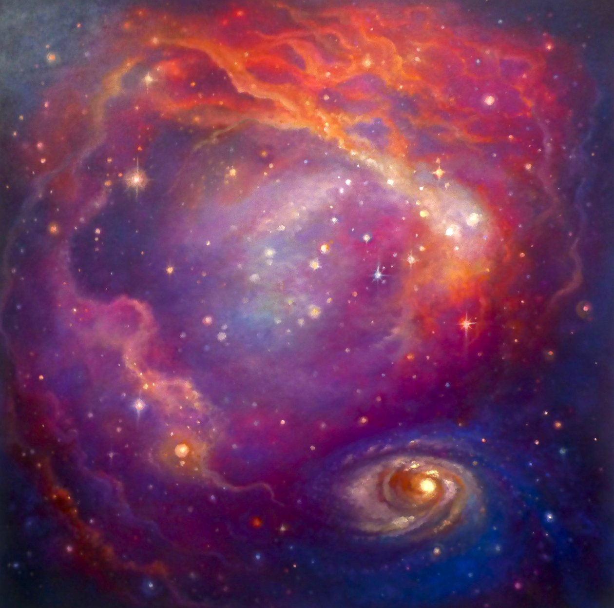 Nebula Amethyst, 2023 (olaj, vászon) alkotó: Lee Campbell