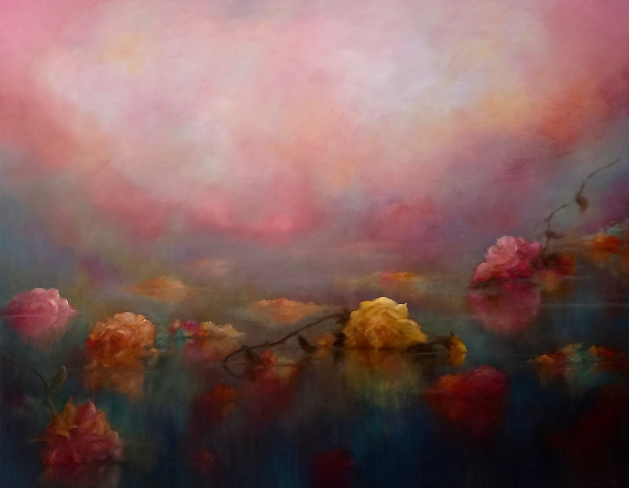 Roses Drift, 2025 (olaj, vászon) alkotó: Lee Campbell