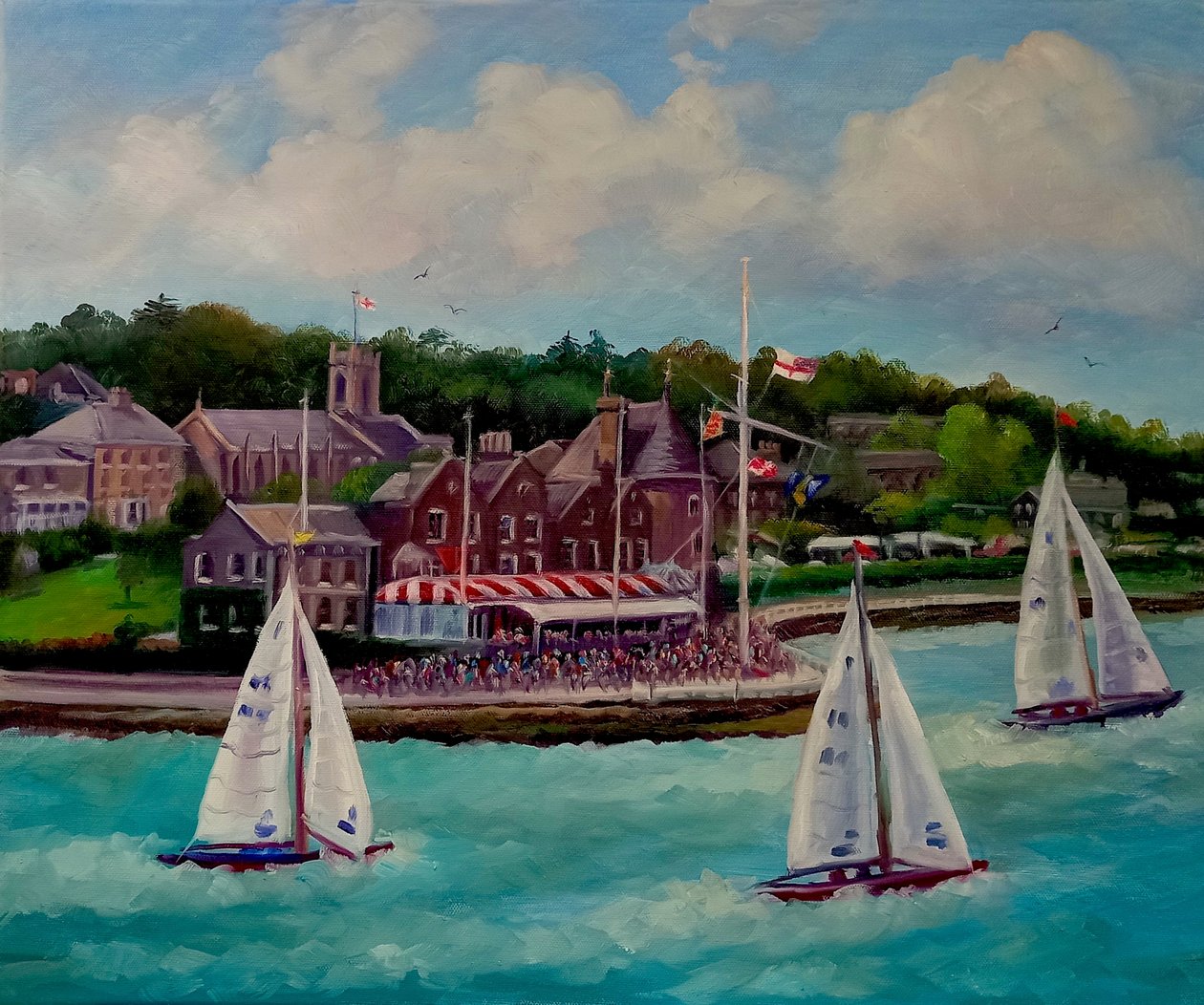 Royal Yacht Squadron, 2021 (olaj, vászon) alkotó: Lee Campbell