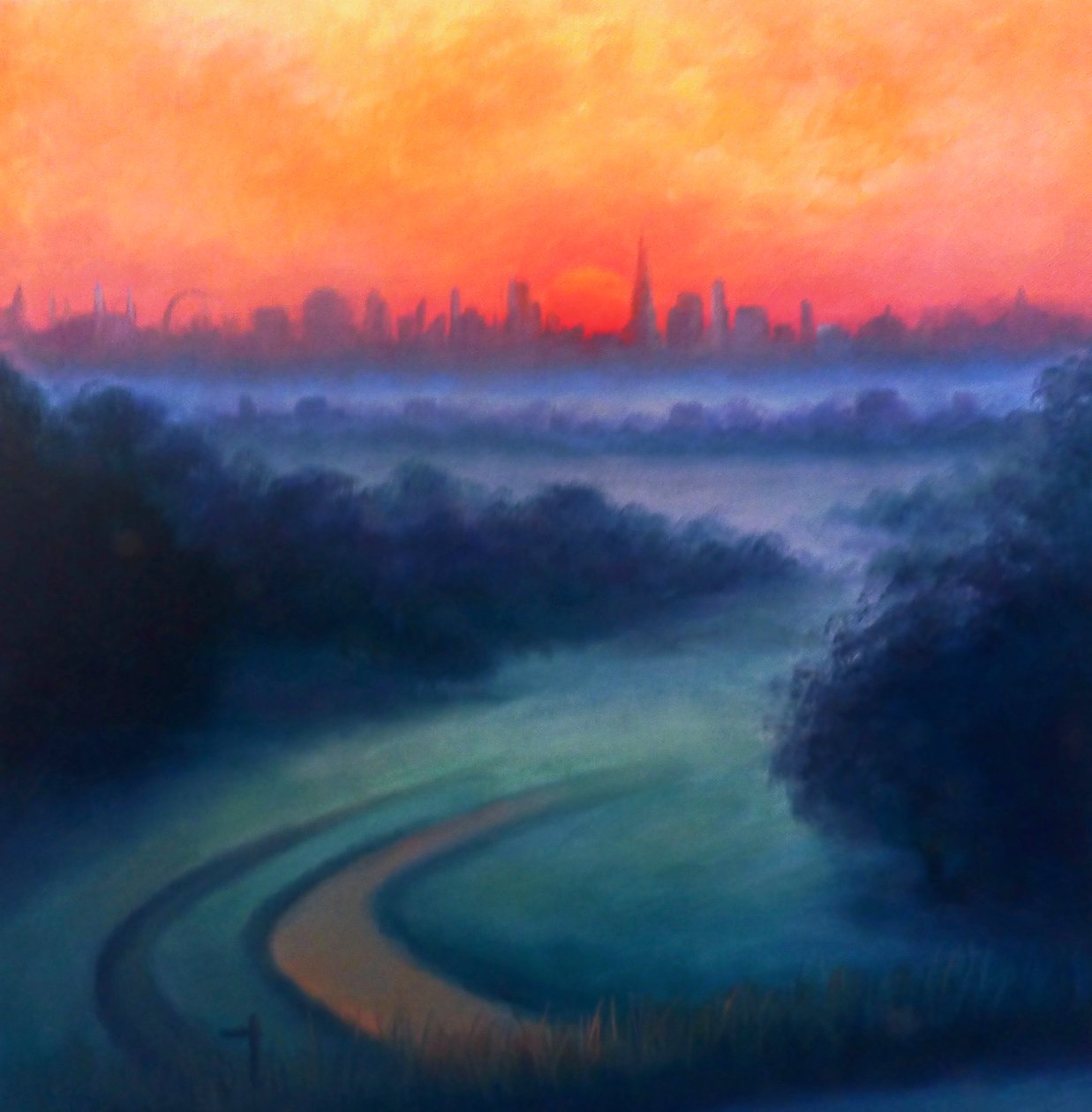 Summer Dawn Richmond Park; 2023 (oil on canvas) alkotó: Lee Campbell