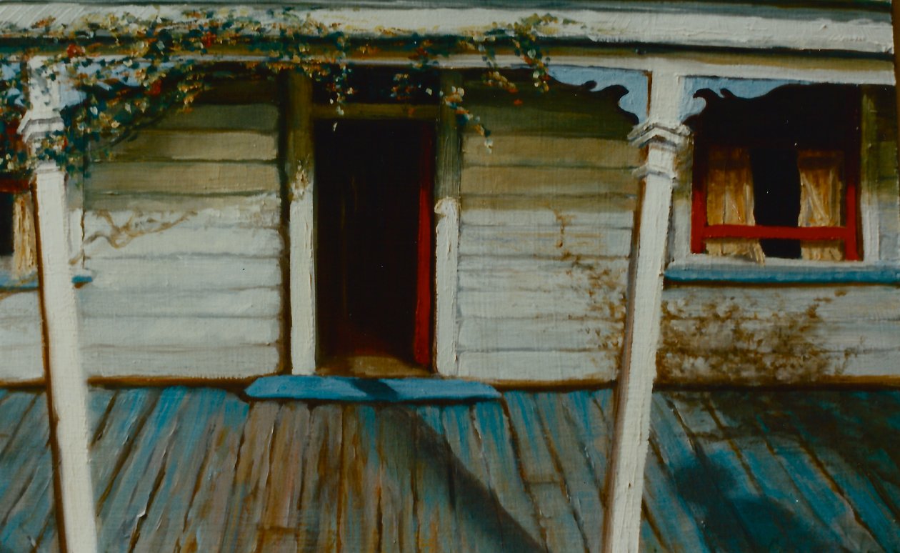 Verandah NZ 2002 (olaj, panel) Napos veranda alkotó: Lee Campbell