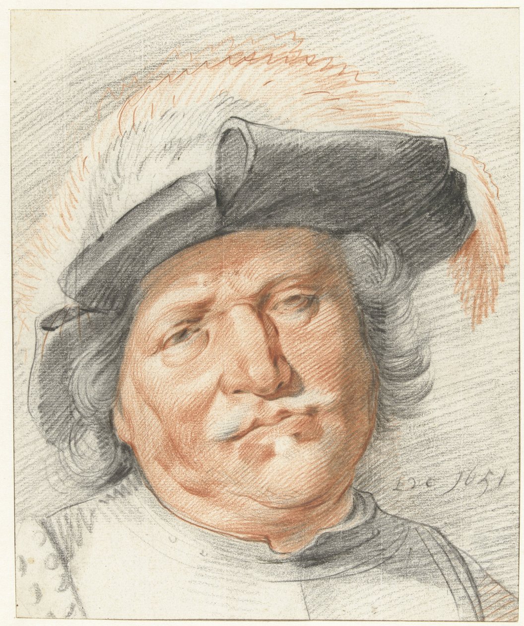 Egy férfi feje alkotó: Leendert van der Cooghen