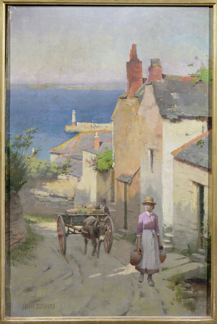 Newlyn az Adit Lane aljáról, 1886-94 alkotó: Leghe Suthers