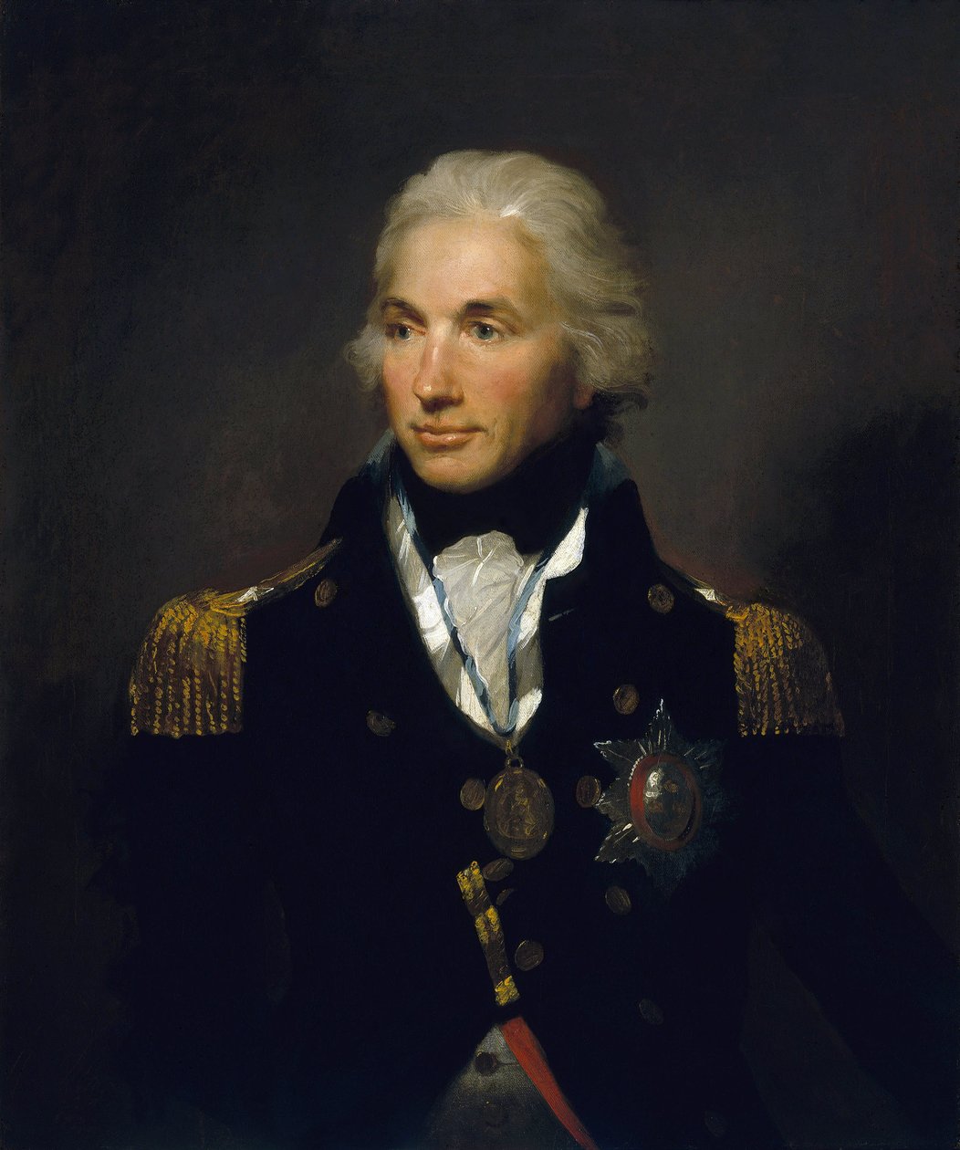Horatio Nelson ellentengernagy (1758-1805), Nelson első algrófjának portréja. Olaj, vászon alkotó: Lemuel Francis Abbott