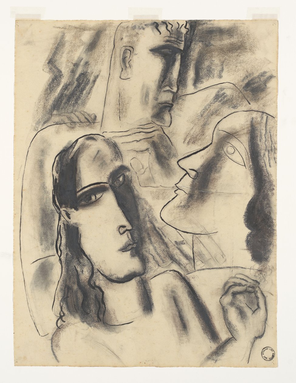 Három fej (eredeti cím) alkotó: Leo Gestel (signed by artist)