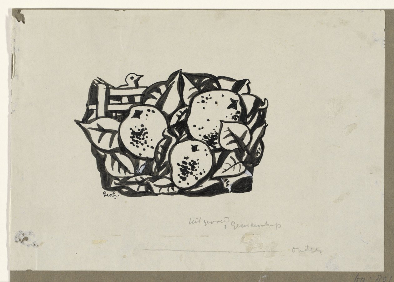Három körte alkotó: Leo Gestel (signed by artist)