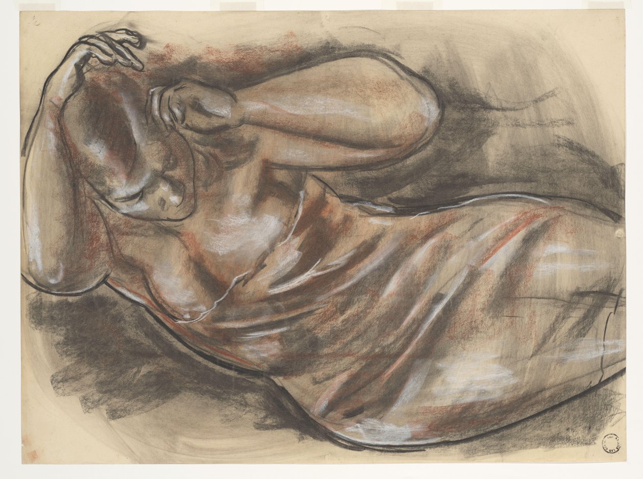 Fekvő akt (eredeti cím) alkotó: Leo Gestel (signed by artist)
