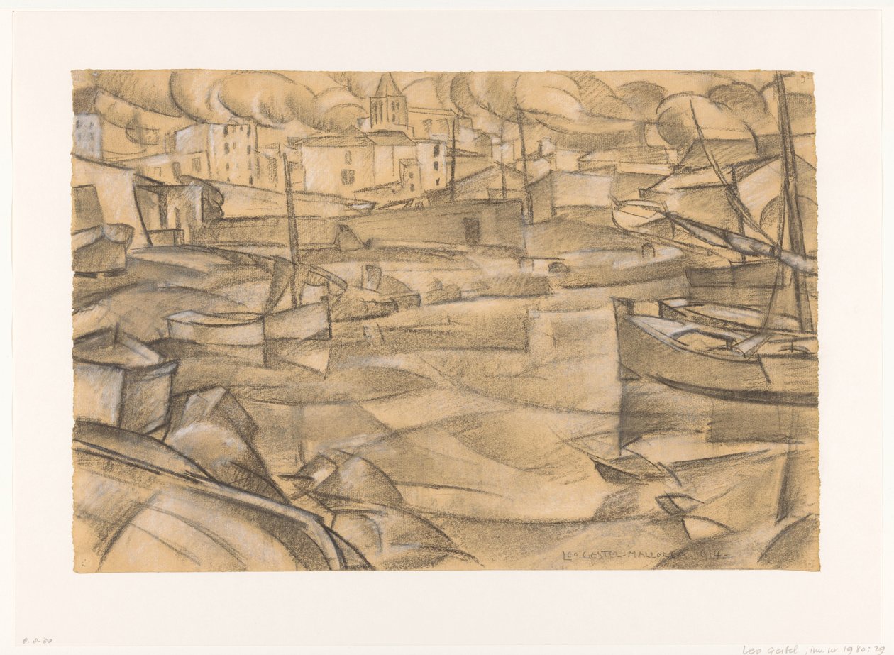 Mallorca – 1914 (eredeti cím a tárgyon) alkotó: Leo Gestel (signed by artist)