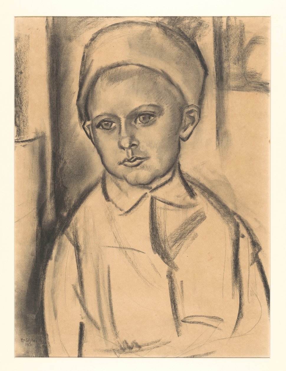 Egy ismeretlen fiú portréja alkotó: Leo Gestel (signed by artist)