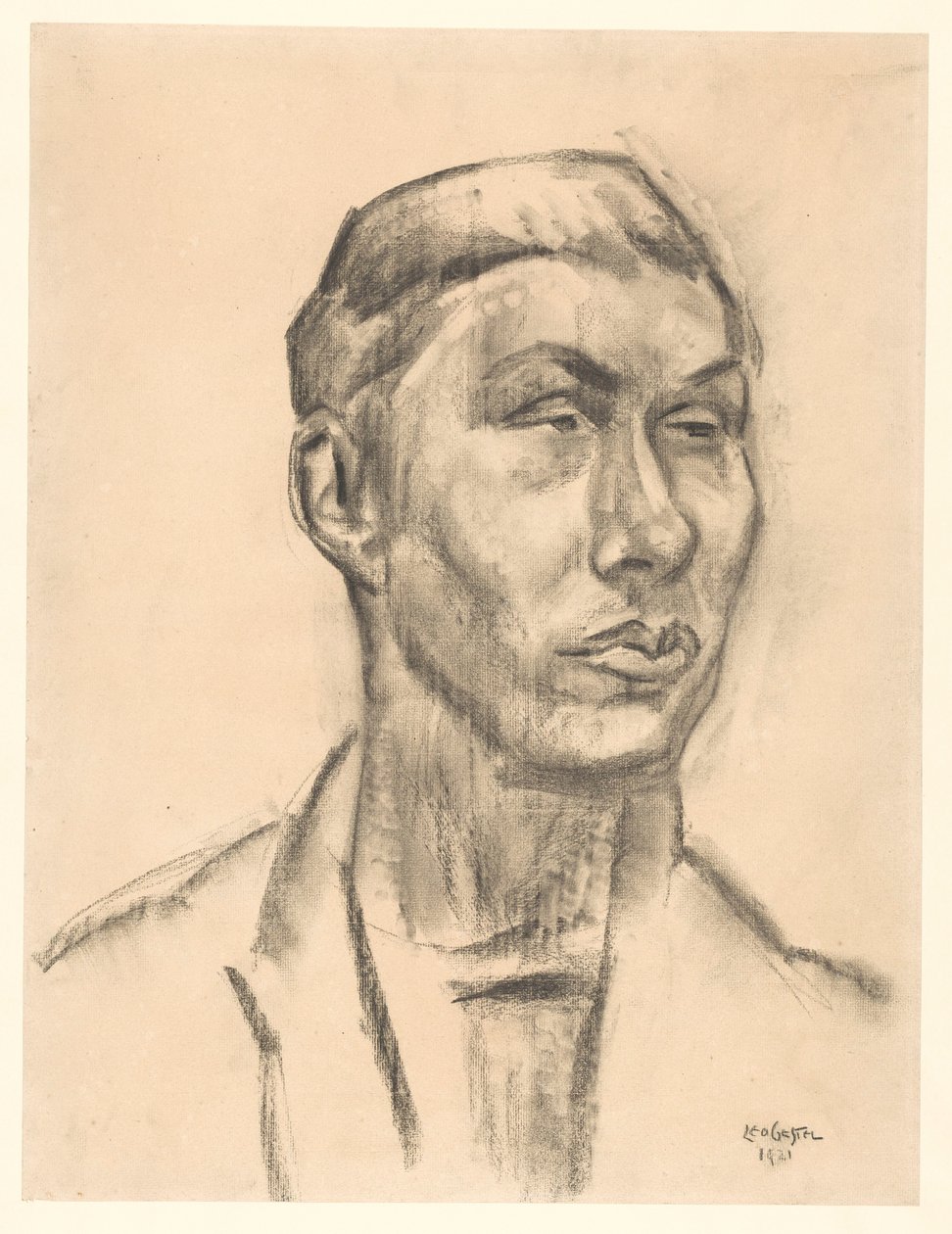 Egy ismeretlen férfi portréja alkotó: Leo Gestel (signed by artist)