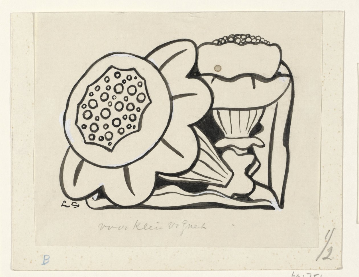 két virág alkotó: Leo Gestel (signed by artist)