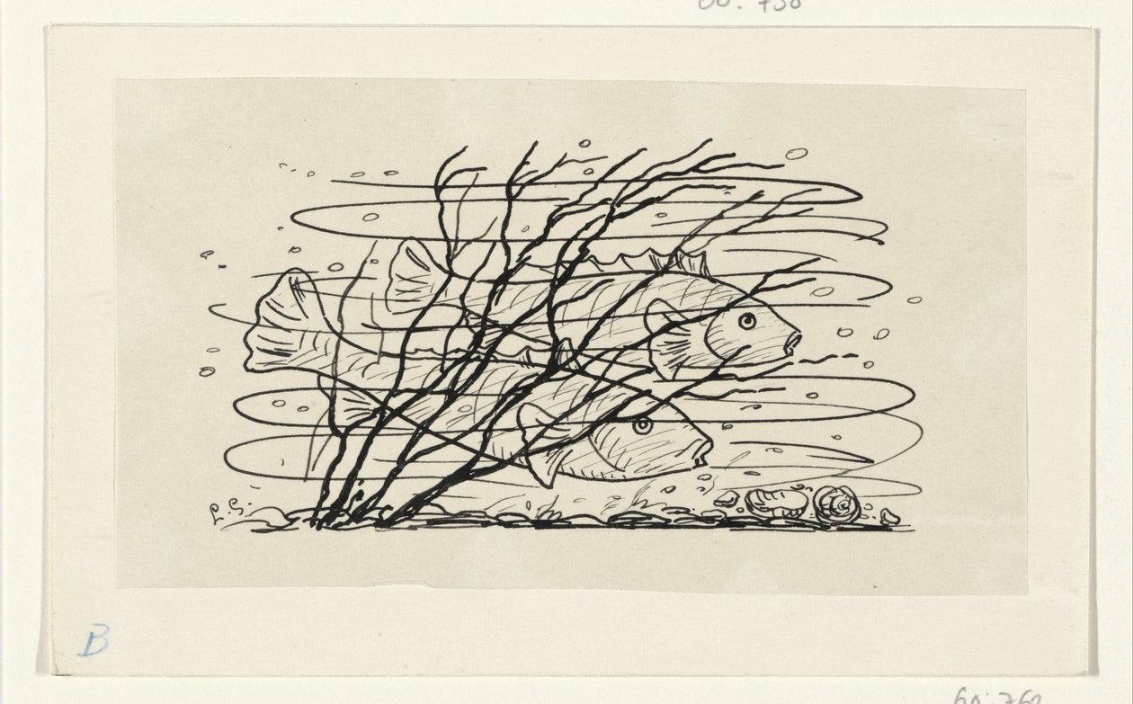 Két hal a vízben alkotó: Leo Gestel (signed by artist)
