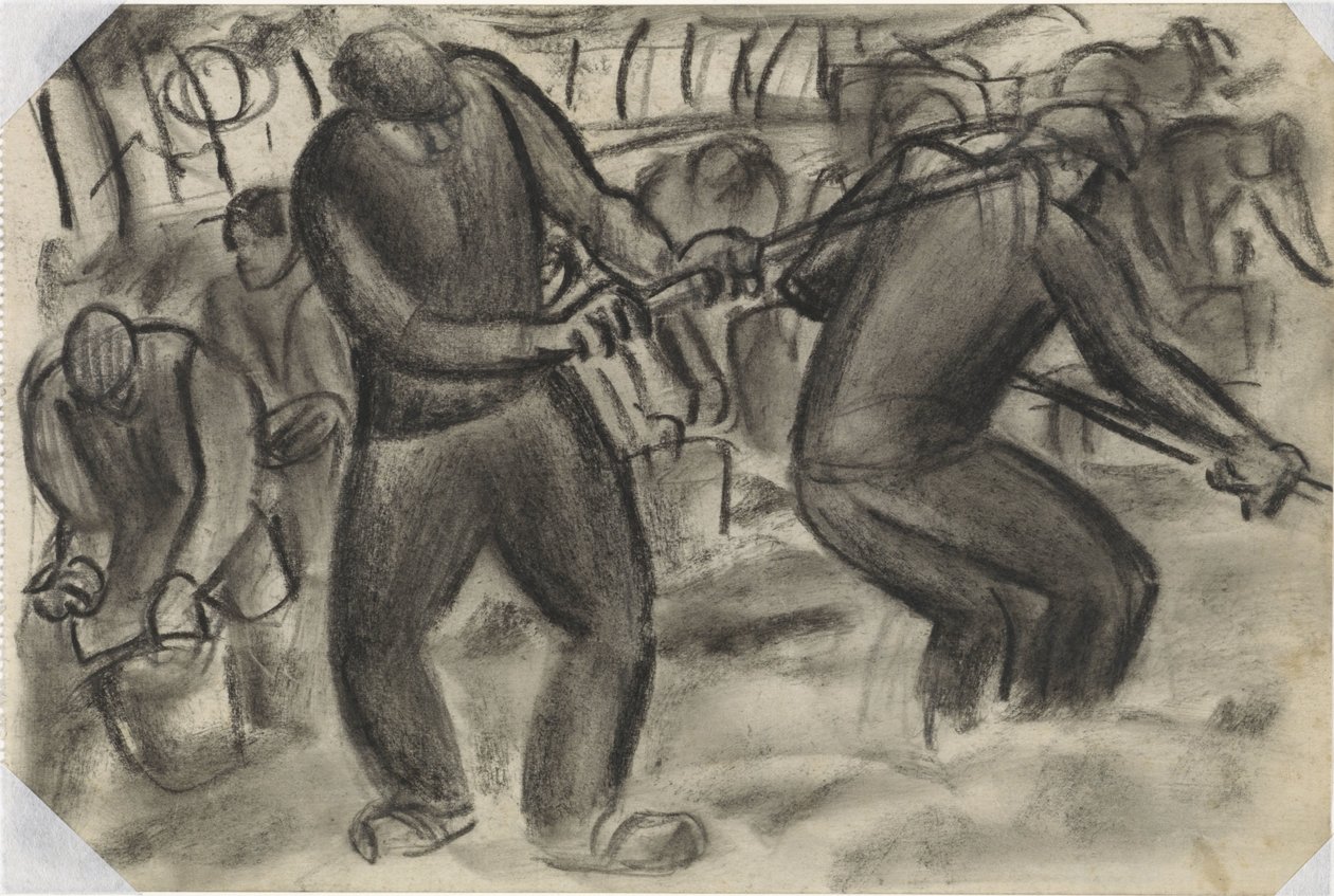 Burgonyabetakarítók a mezőn Cím nélkül alkotó: Leo Gestel