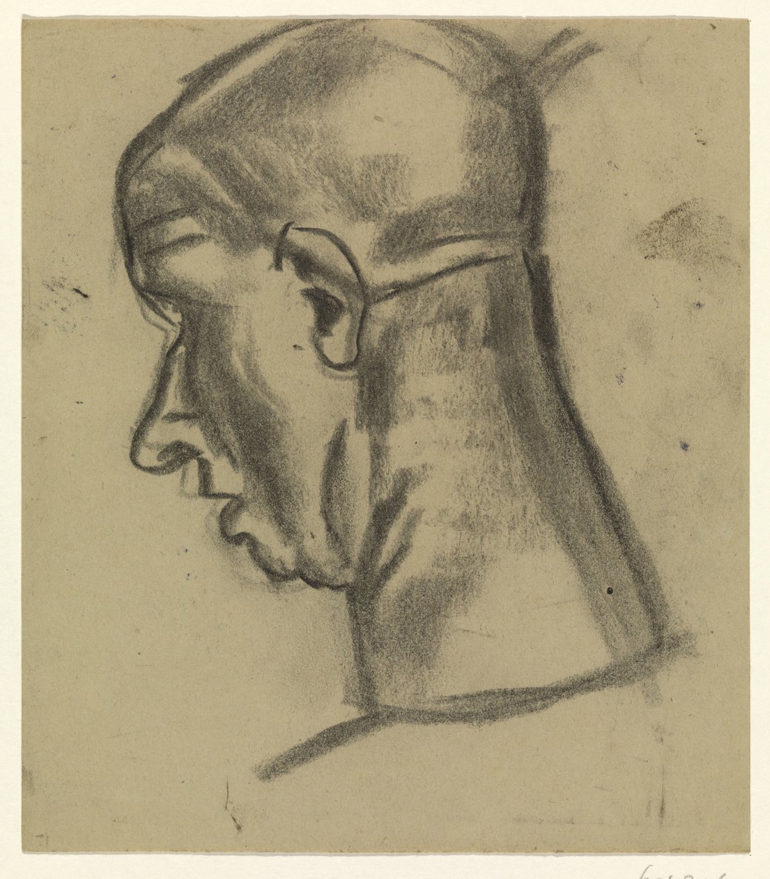Egy kopasz férfi hátulja alkotó: Leo Gestel