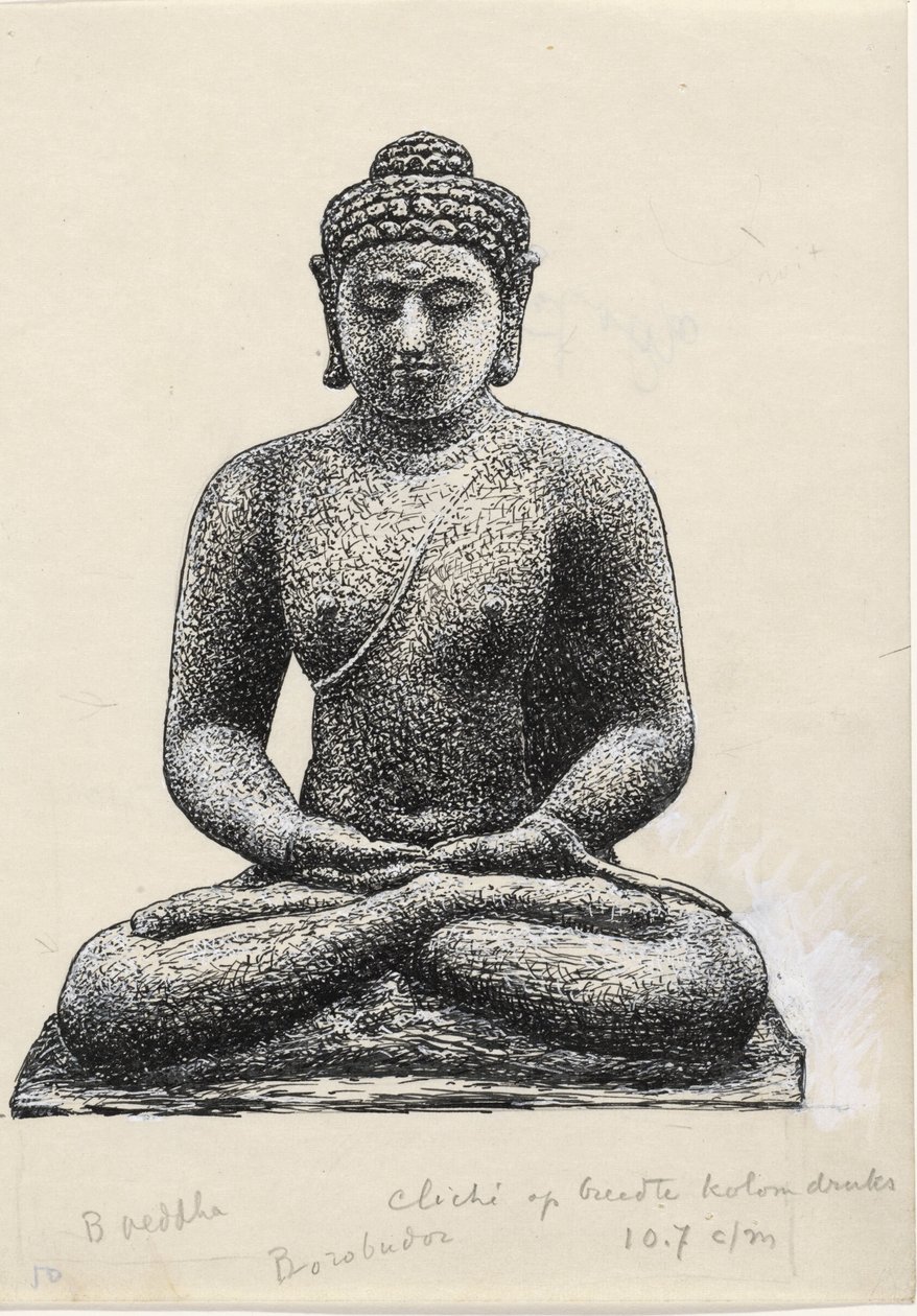 Buddha a Borobuduron alkotó: Leo Gestel