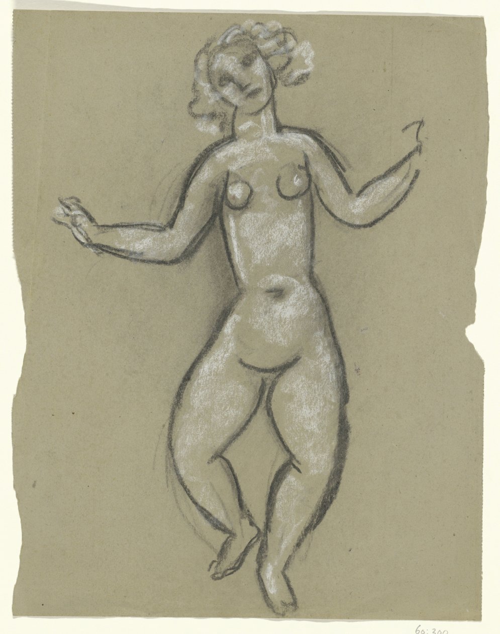 Táncoló női akt alkotó: Leo Gestel