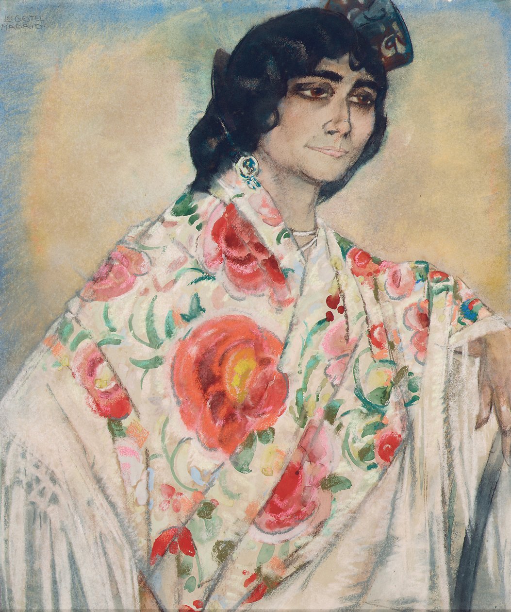 Gitana, c. 1914 (pasztell és akvarell papíron) alkotó: Leo Gestel