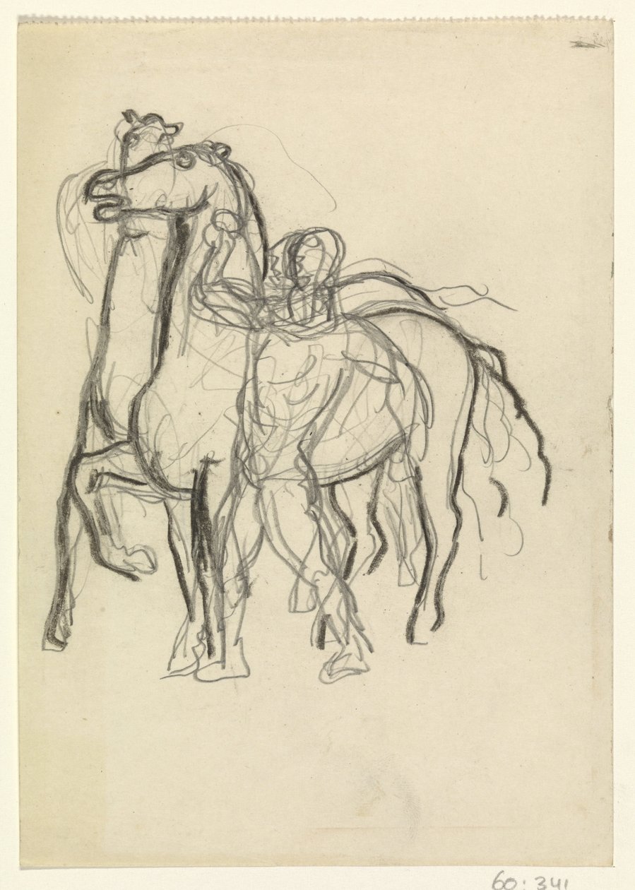 Az ember két lovat tart sakkban alkotó: Leo Gestel