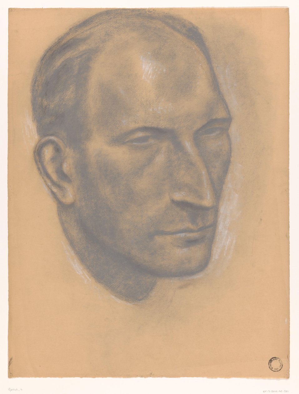 Egy ismeretlen férfi portréja alkotó: Leo Gestel
