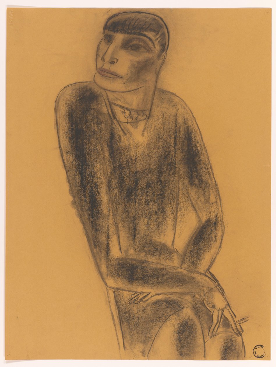 dohányzó nő alkotó: Leo Gestel