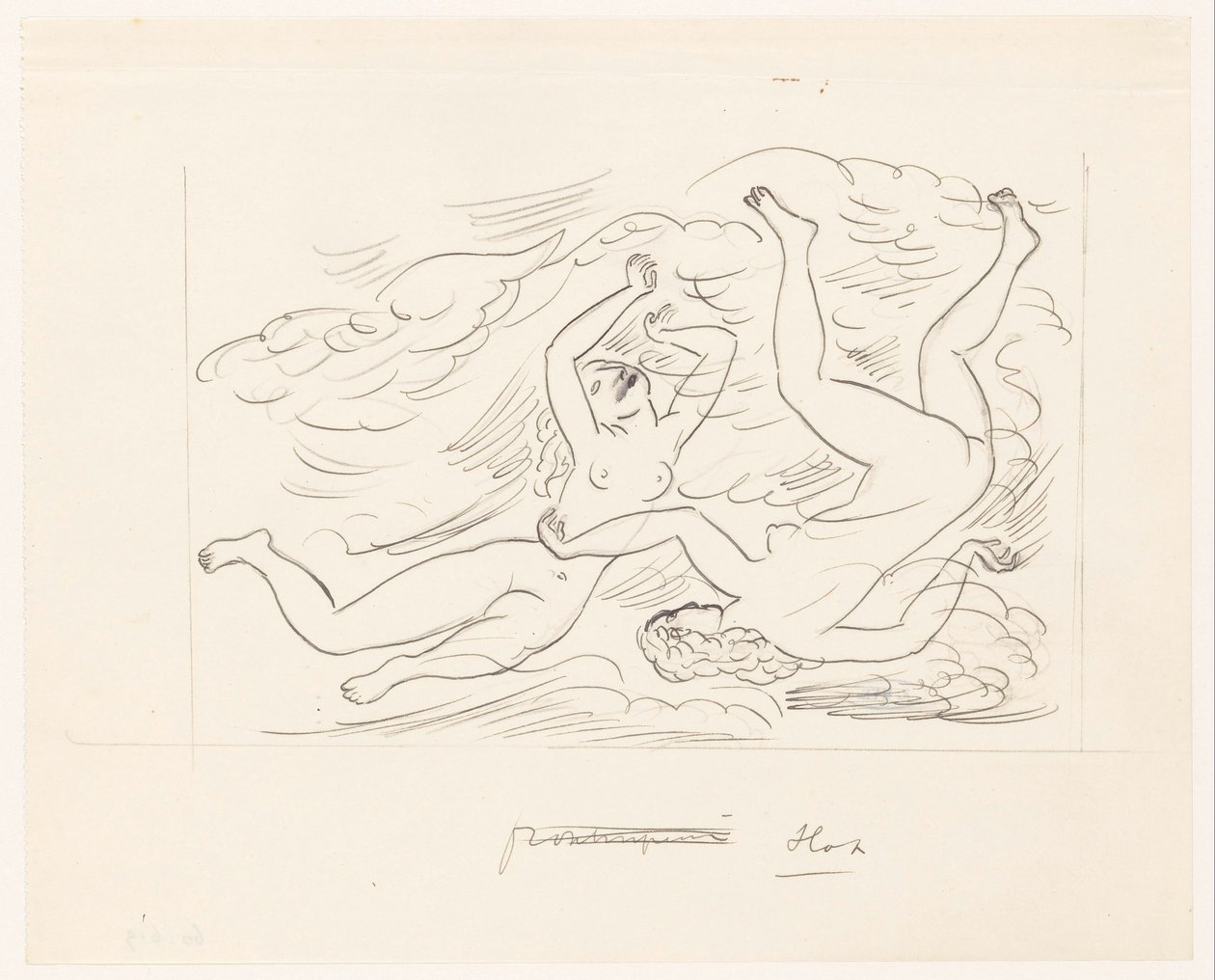 Két meztelen nő úszik alkotó: Leo Gestel