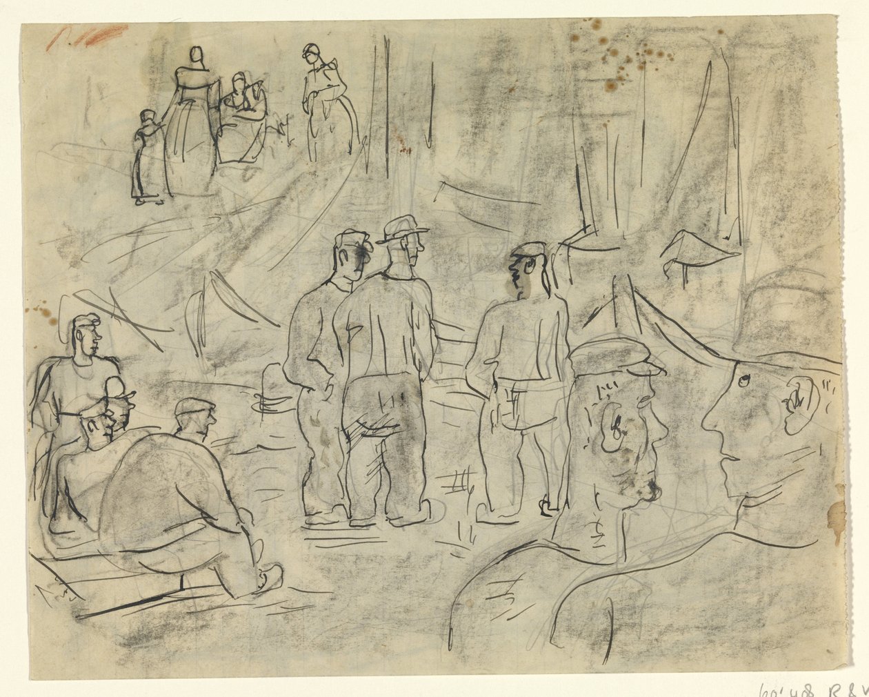 Halászok a kikötőben alkotó: Leo Gestel