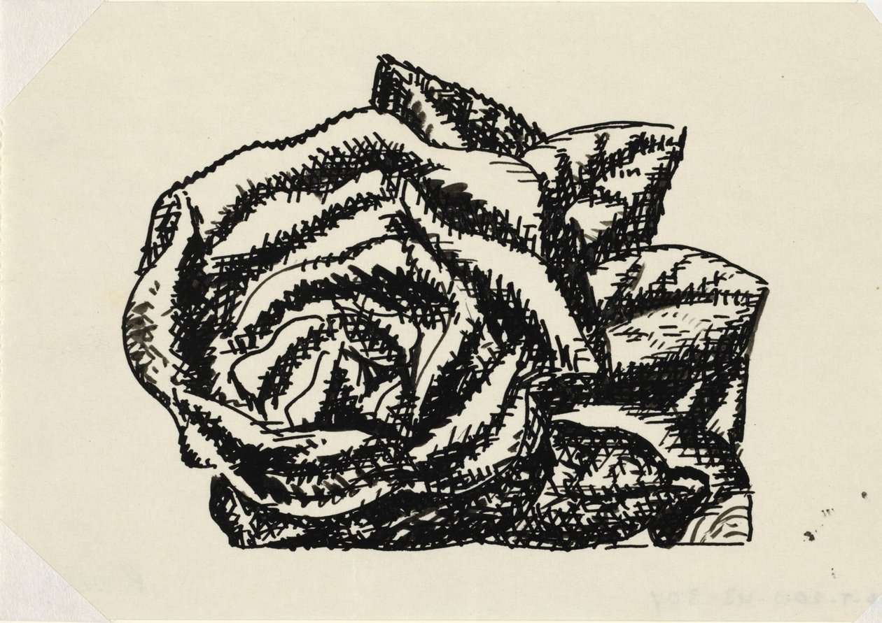 Cím nélkül (rózsa) Matrica Gestel életrajzához, Prof. W. van der Pluym alkotó: Leo Gestel