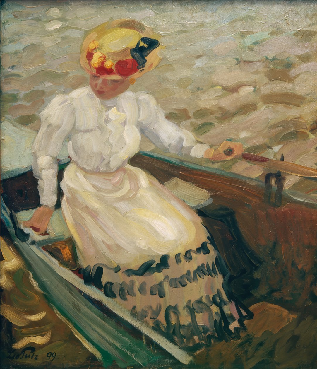 Lány a csónakban alkotó: Leo Putz